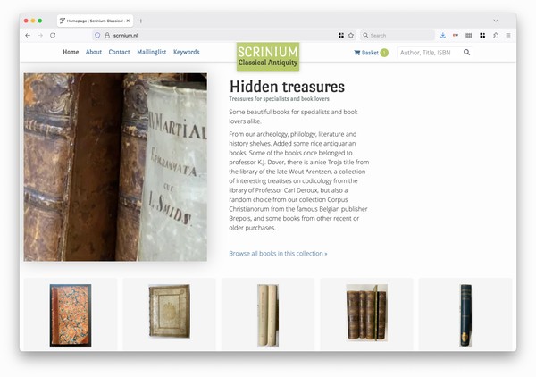 Screengrab van de site