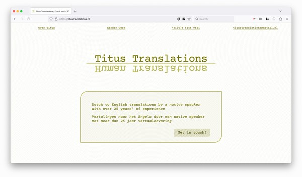 Screengrab van de site