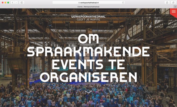 Nog een screenshot van de website van de Werkspoorkathedraal